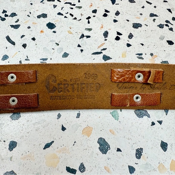 Vintage Artisan Designed By Sheila DeReis Women’s Cognac Tan Leather Belt Sz 2X main image 6
